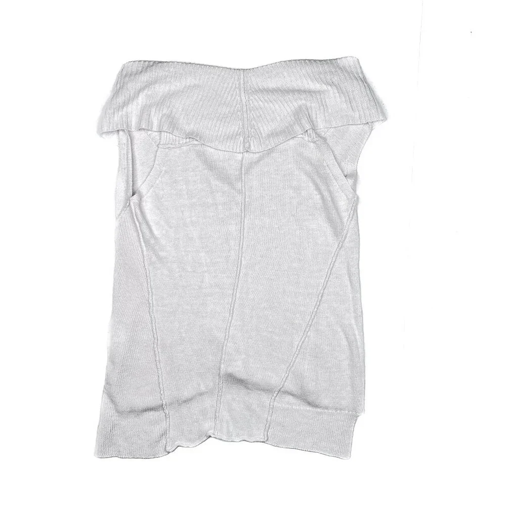 Eileen Fisher Linen Ribbed Knit Shawl V-Neck Pullover Sweater Vest Size S - Picture 6 of 10